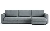 Диван угловой Ларсон 3М Nordic 83 серебристый - превью 1